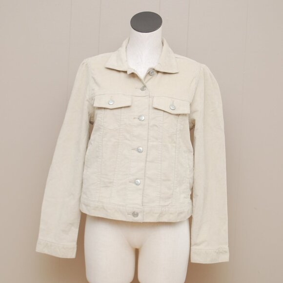 Gap Women's Corduroy Jacket in Oyster Grey MEDIUM BNWT - Picture 5 of 10